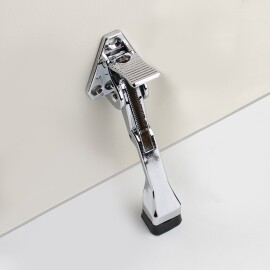 원터치 사각 말발굽 도어스토퍼 크롬 50개/갑